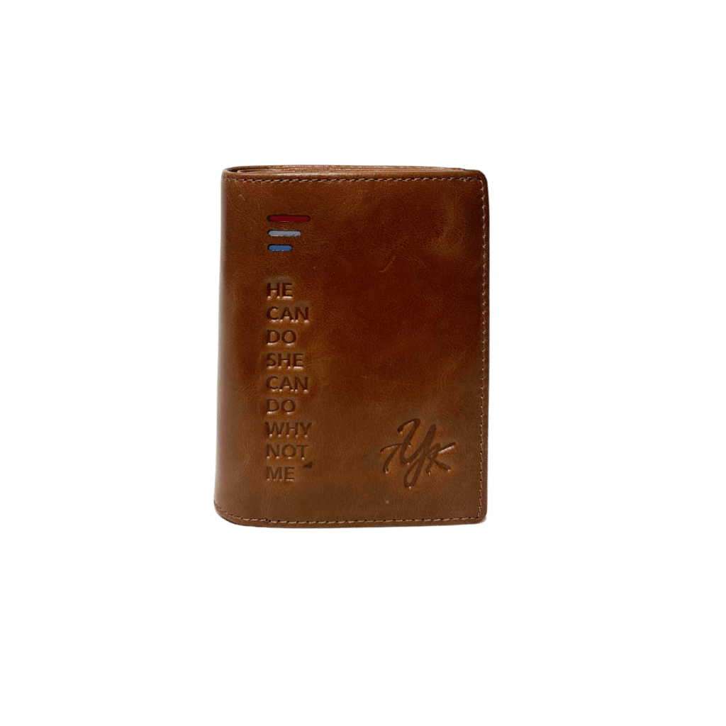 TYK brown wallet front